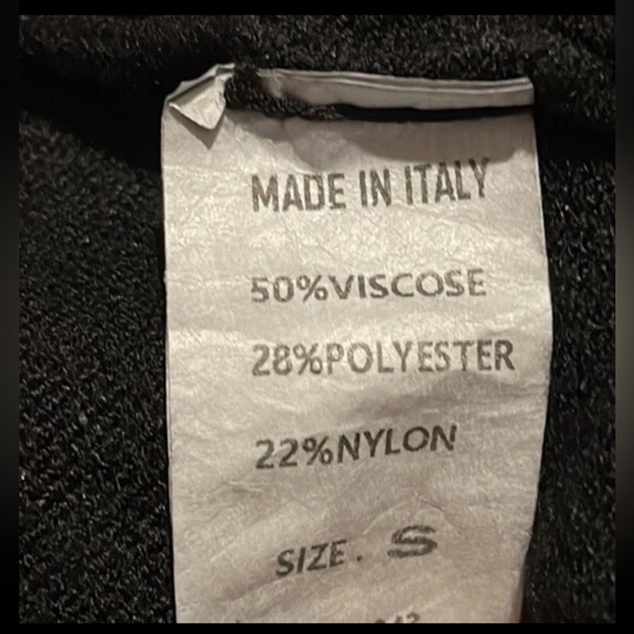 Alchemia Tricot Black Italian Sleeveless V-Neck Maxi Sweater Dress Size S - Picture 11 of 11